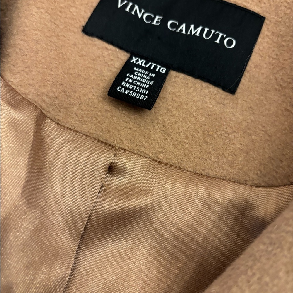 VINCE CAMUTO Camel Wool Blend Long Coat, Size XXL(fits like XL)